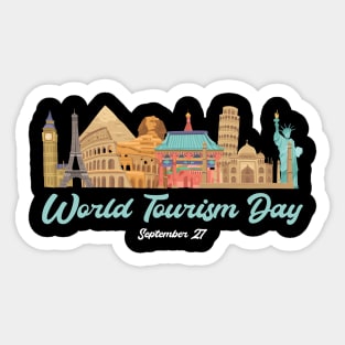 World Tourism Day On September 27 - A Day For Tourists Sticker